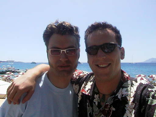 Schurli Claus und Strand Cannes